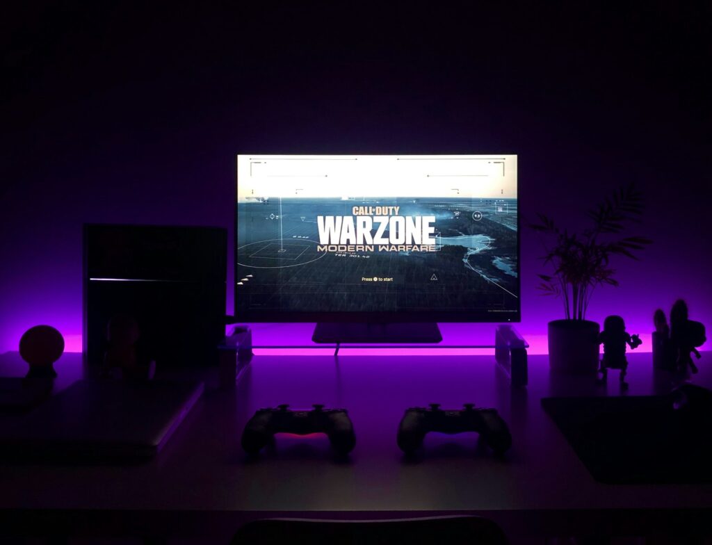 Computerbildschirm mit einem Videospiel