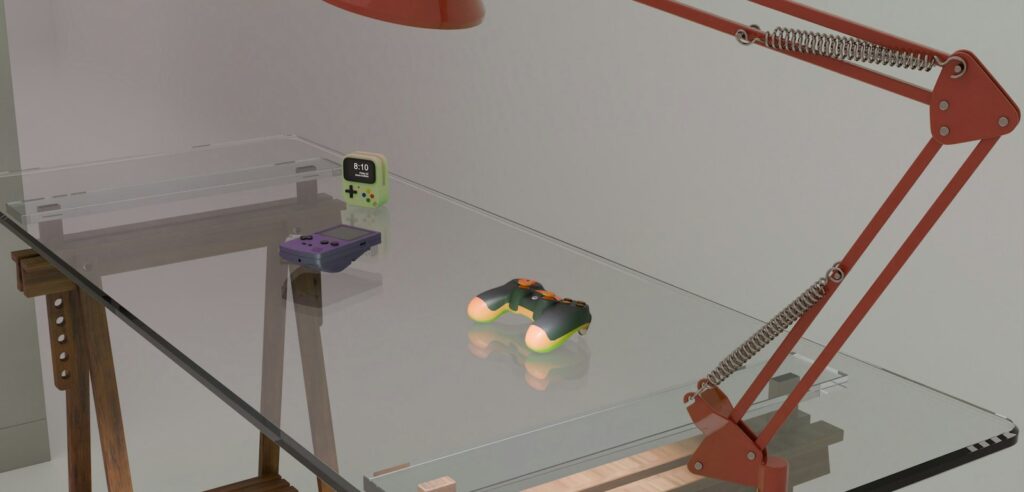 Gaming-Handheld Vergleich: Controller und Handheld auf einem Glastisch
